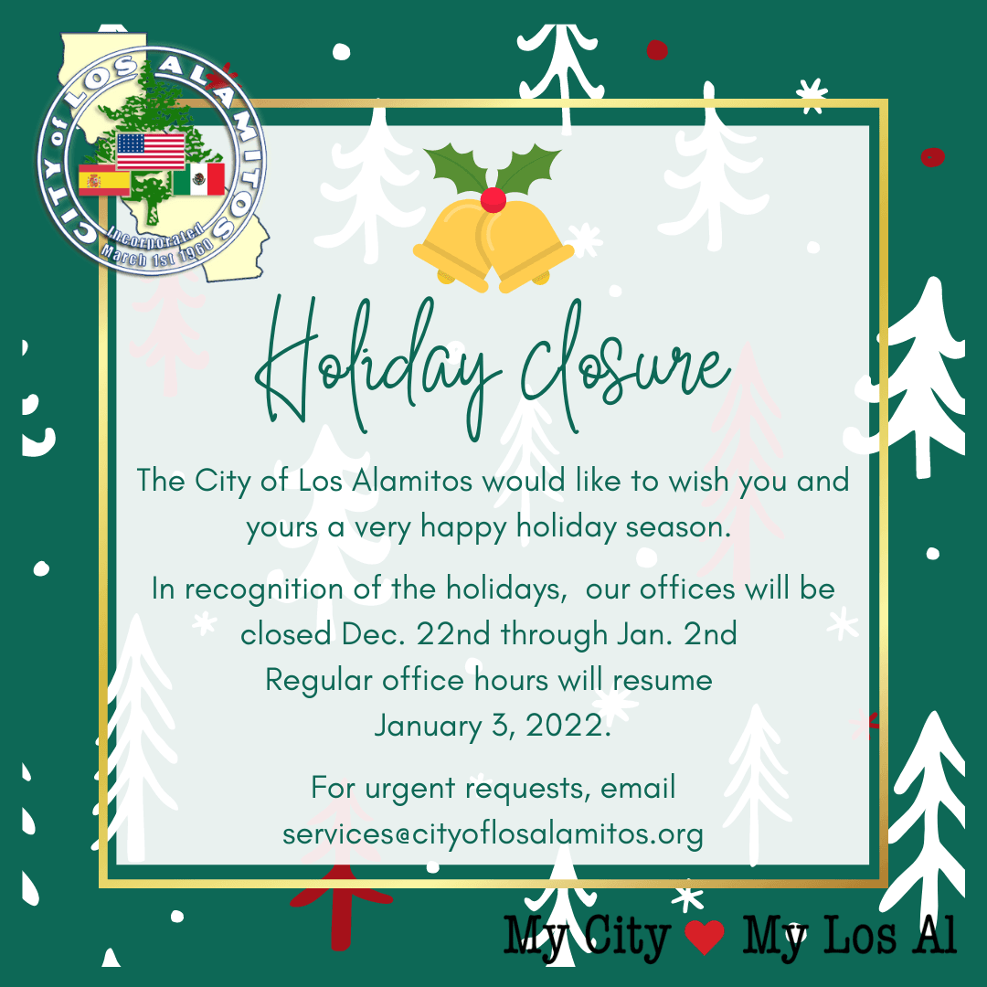 2021 Holiday Closure Schedule