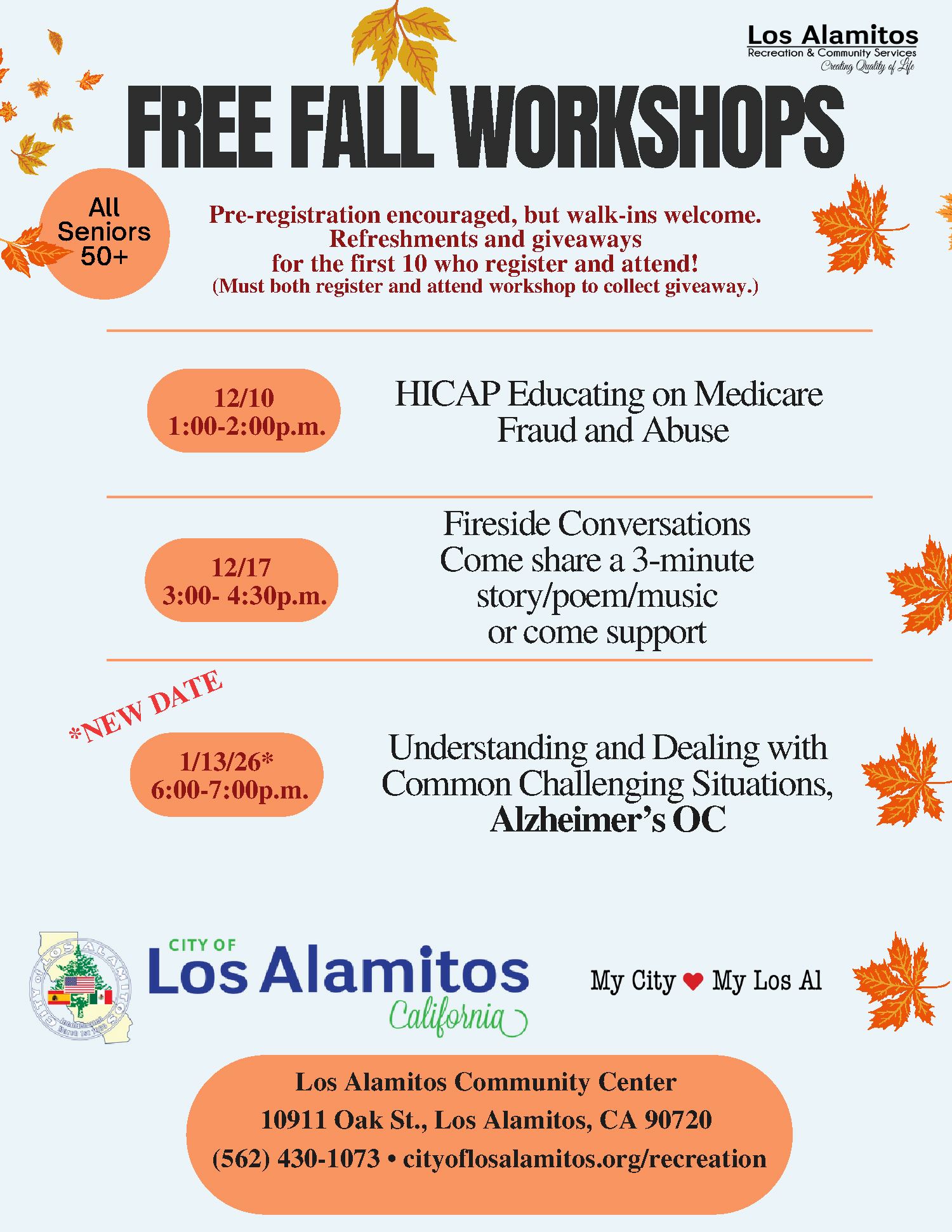 Senior Programs Fall Workshops